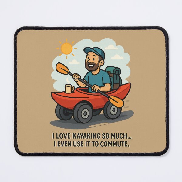 Item preview, Kayak Commute – Outdoor Humor Sticker designed and sold by BROHLine Studio.