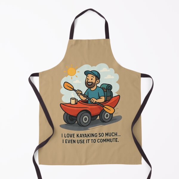 Item preview, Kayak Commute – Outdoor Humor Sticker designed and sold by BROHLine Studio.