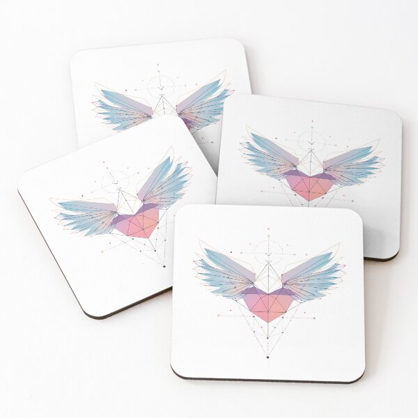 Item preview, Geometric Winged Heart with Abstract Symmetrical Design designed and sold by CreativeLarysa.