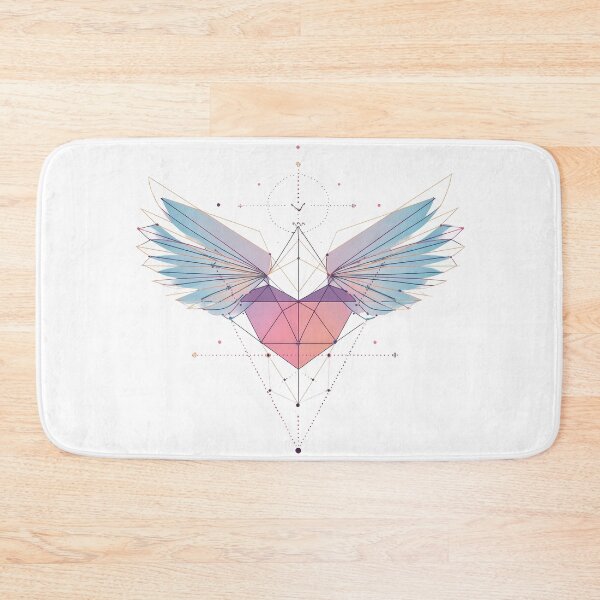 Item preview, Geometric Winged Heart with Abstract Symmetrical Design designed and sold by CreativeLarysa.
