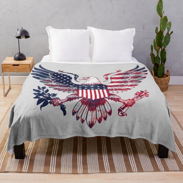 Item preview, Patriotic Eagle Great Seal with US Flag Wings & Distressed Texture designed and sold by ArtCustomDesign.