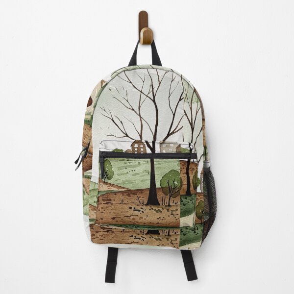 Item preview, landscape of hills with small houses designed and sold by Design4uStudio.