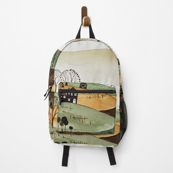 Item preview, landscape of hills with small houses designed and sold by Design4uStudio.