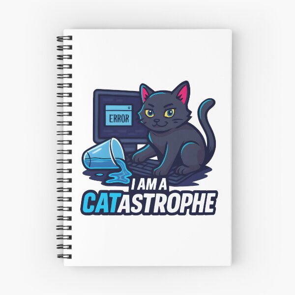 Item preview, I am a CATastrophe | Funny Cat & IT Design designed and sold by SVALANART.
