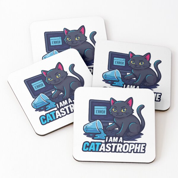 Item preview, I am a CATastrophe | Funny Cat & IT Design designed and sold by SVALANART.