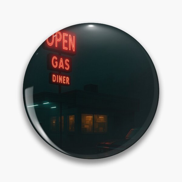 Item preview, Rainy Diner Night with Classic Car designed and sold by ArtFlow1.