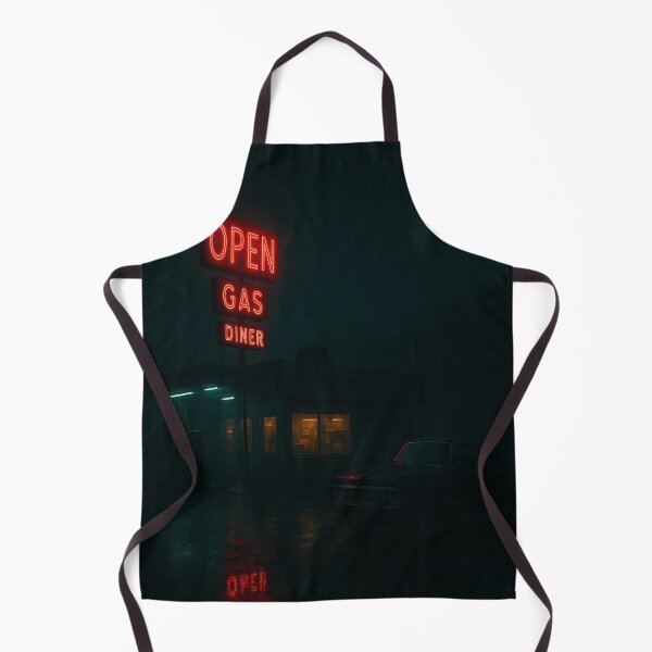 Item preview, Rainy Diner Night with Classic Car designed and sold by ArtFlow1.