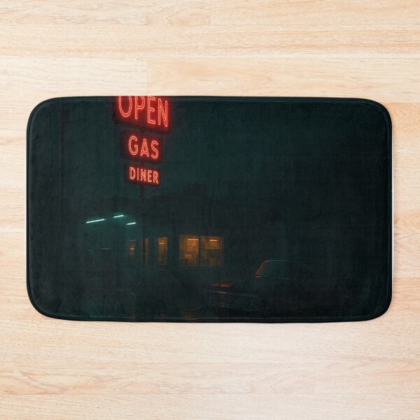 Item preview, Rainy Diner Night with Classic Car designed and sold by ArtFlow1.