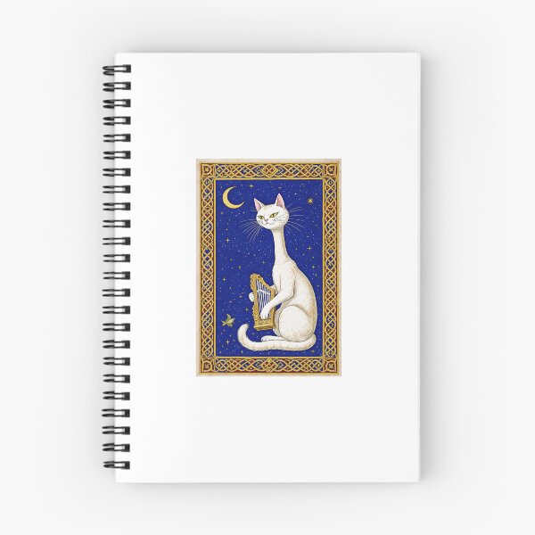 Item preview, White Cat Organ Medieval Art designed and sold by PictorialWhimsy.