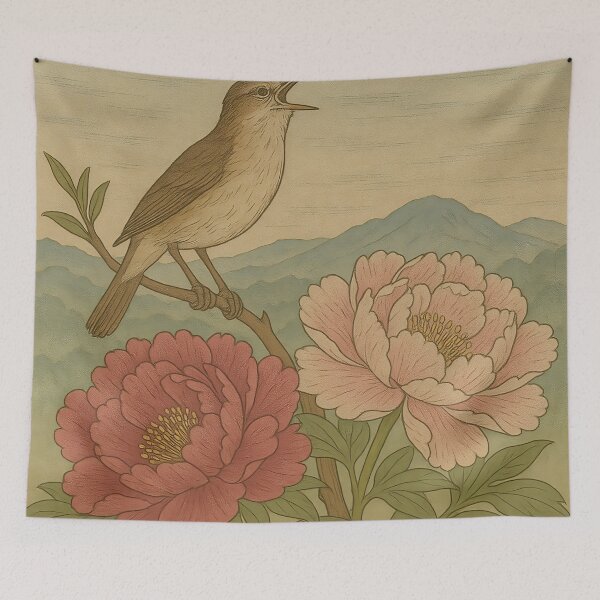 Item preview, Ukiyo-e Style Great Reed Warbler designed and sold by Nature Oracle Ukiyo.
