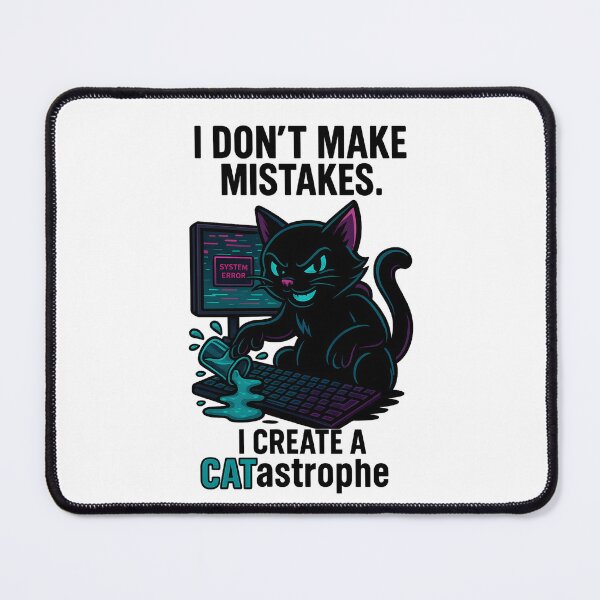 Item preview, I Don’t Make Mistakes – I Create a CATastrophe | Funny Cat IT Design designed and sold by SVALANART.