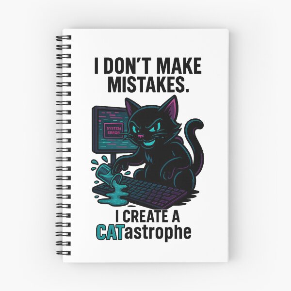 Item preview, I Don’t Make Mistakes – I Create a CATastrophe | Funny Cat IT Design designed and sold by SVALANART.