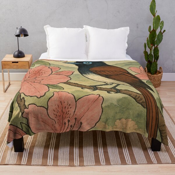 Item preview, Ukiyo-e Style Japanese Paradise Flycatcher ( SANKOUCHOU ) designed and sold by Nature Oracle Ukiyo.