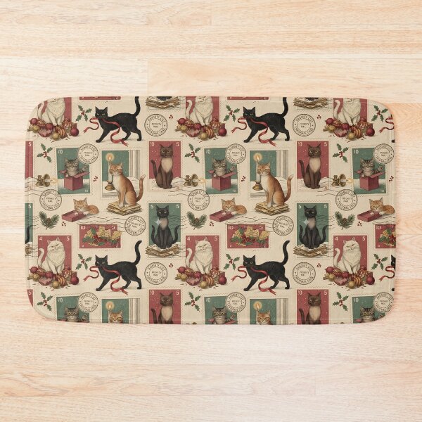 Item preview, Mischievous Cats Christmas Stamps  designed and sold by VIVID COLORS CLUB.