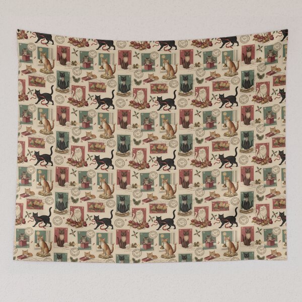 Item preview, Mischievous Cats Christmas Stamps  designed and sold by VIVID COLORS CLUB.
