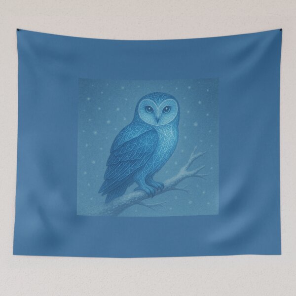 Item preview, Frostveil Owl – Whisper of the Winter Sky designed and sold by GeoWild Designs.