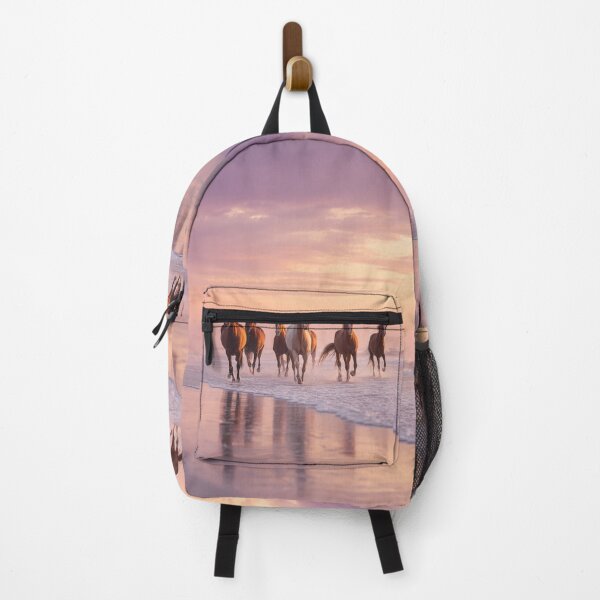 Item preview, A group of wild mustangs running freely across a sandy beach Horses in Motion designed and sold by CDC40.