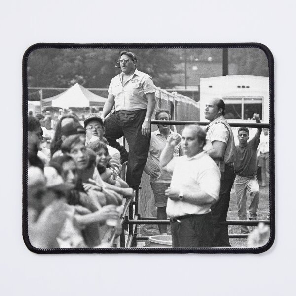Item preview, Concert Security Staff Working In The Front Of The Crowd - BW Photograph designed and sold by ConcertImages.