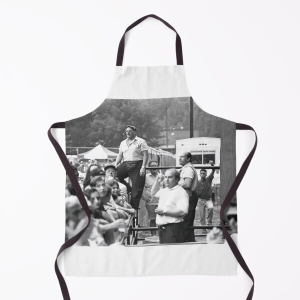 Item preview, Concert Security Staff Working In The Front Of The Crowd - BW Photograph designed and sold by ConcertImages.