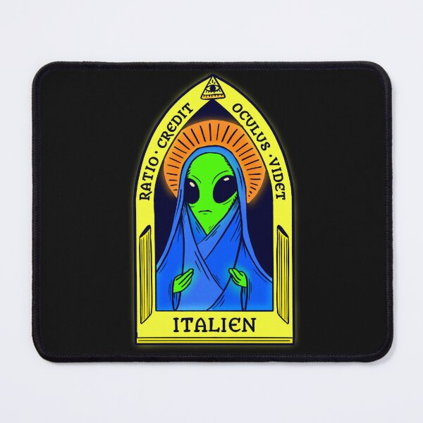 Item preview, Catholic italian alien saint icon designed and sold by agrapedesign.