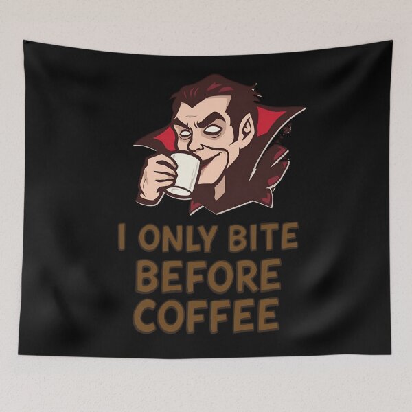 Item preview, Gothic Coffee Addict Vampire Art designed and sold by ChicTrendz.
