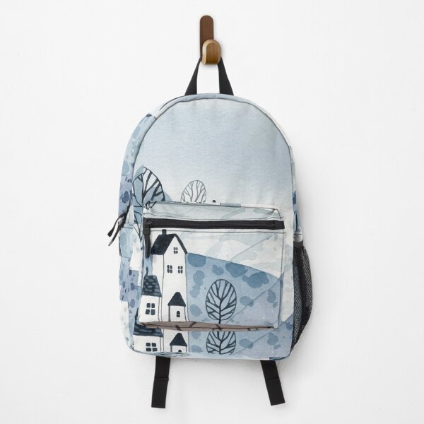 Item preview, landscape of hills with small houses designed and sold by Design4uStudio.