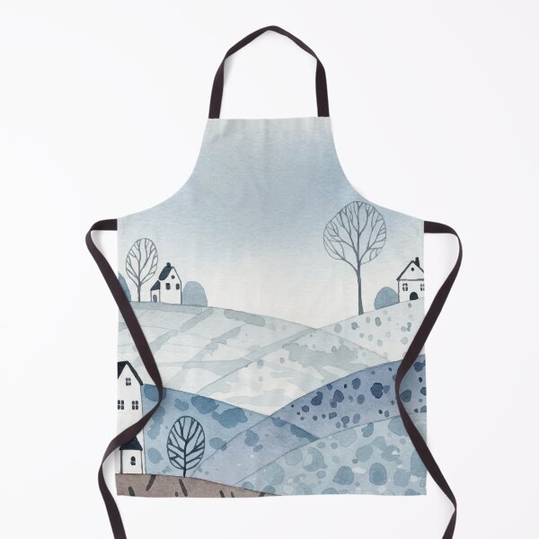 Item preview, landscape of hills with small houses designed and sold by Design4uStudio.