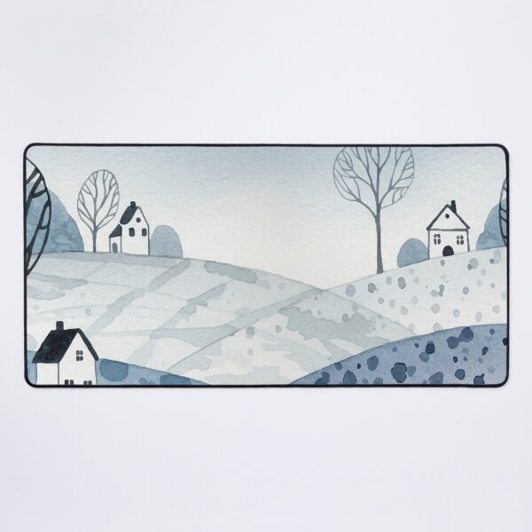 Item preview, landscape of hills with small houses designed and sold by Design4uStudio.