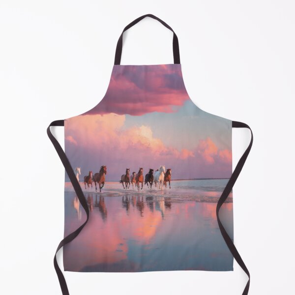 Item preview, A group of wild mustangs running freely across a sandy beach Horses in Motion designed and sold by CDC40.