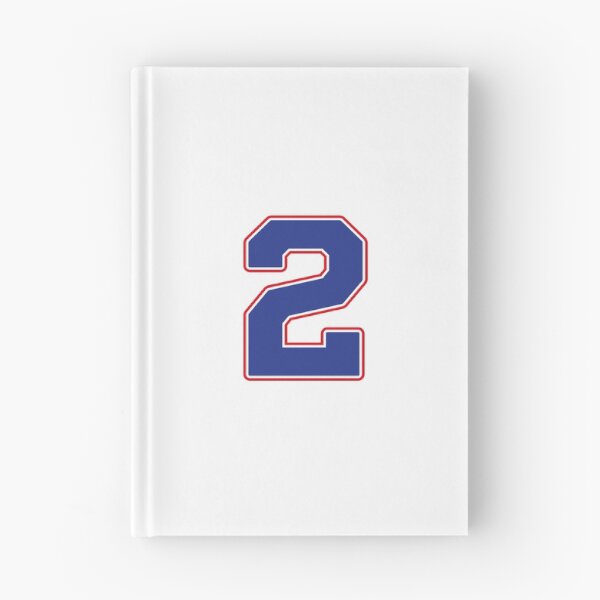 Item preview, Jersey Number 2 / Player Shirt Number Two (Blue with Red Outline) designed and sold by STUDIO-72.