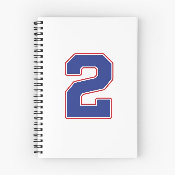 Item preview, Jersey Number 2 / Player Shirt Number Two (Blue with Red Outline) designed and sold by STUDIO-72.