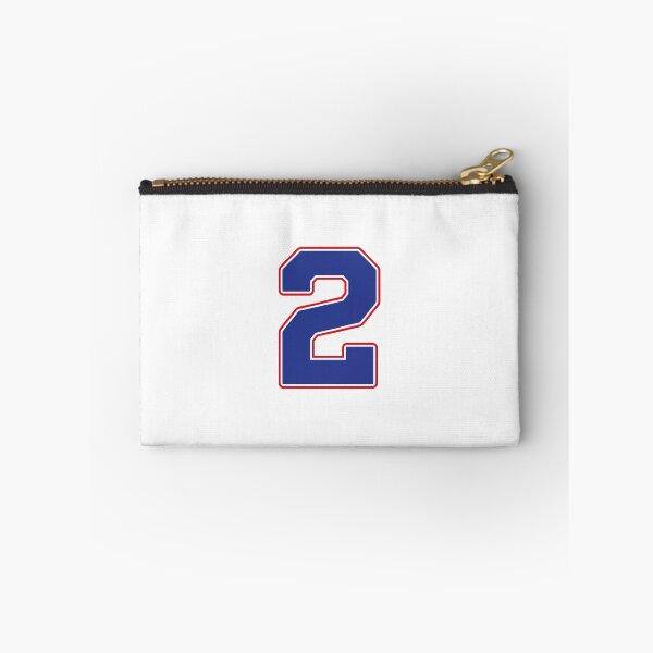Item preview, Jersey Number 2 / Player Shirt Number Two (Blue with Red Outline) designed and sold by STUDIO-72.