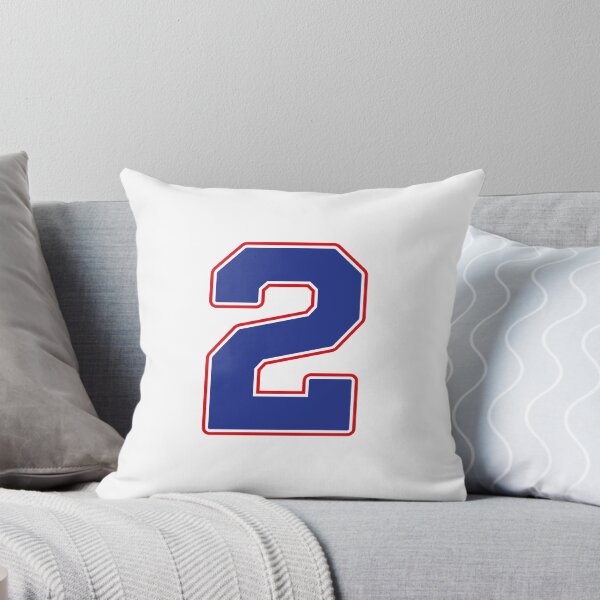 Item preview, Jersey Number 2 / Player Shirt Number Two (Blue with Red Outline) designed and sold by STUDIO-72.