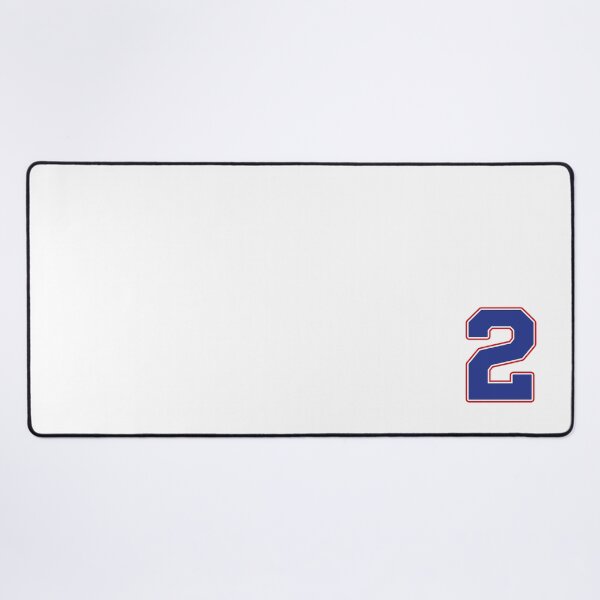 Item preview, Jersey Number 2 / Player Shirt Number Two (Blue with Red Outline) designed and sold by STUDIO-72.