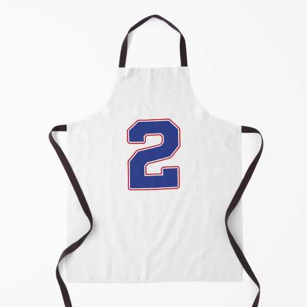 Item preview, Jersey Number 2 / Player Shirt Number Two (Blue with Red Outline) designed and sold by STUDIO-72.
