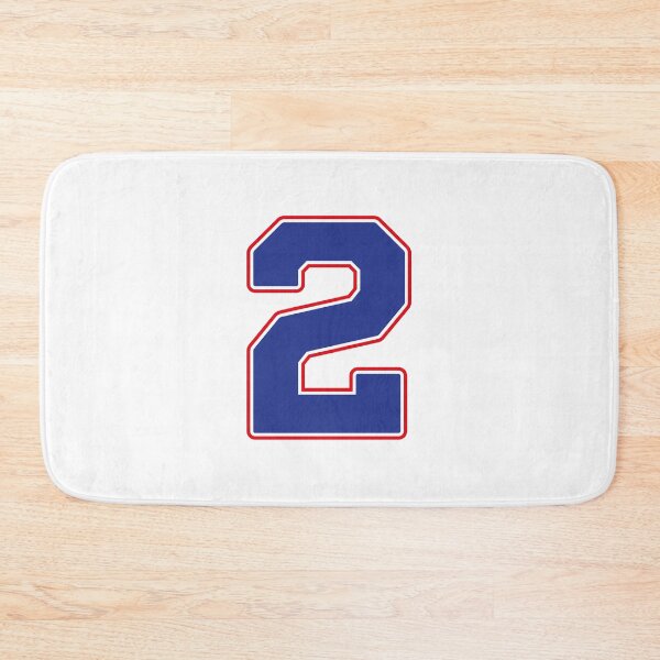 Item preview, Jersey Number 2 / Player Shirt Number Two (Blue with Red Outline) designed and sold by STUDIO-72.
