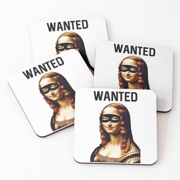 Item preview, "Wanted Mona Lisa" Art Heist Parody Design designed and sold by LanaGustavsson.