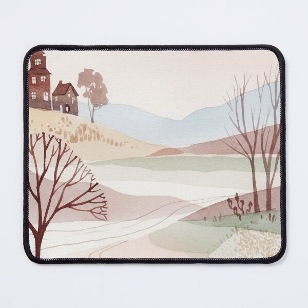 Item preview, landscape of hills with small houses designed and sold by Design4uStudio.