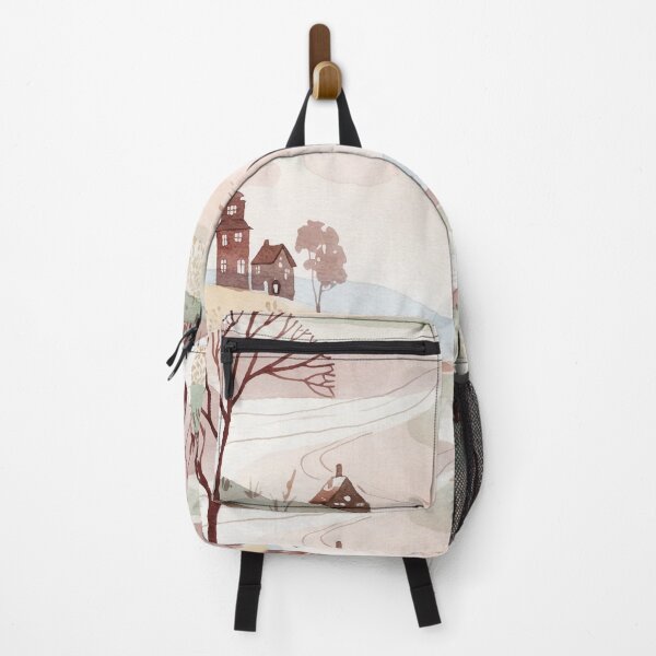 Item preview, landscape of hills with small houses designed and sold by Design4uStudio.