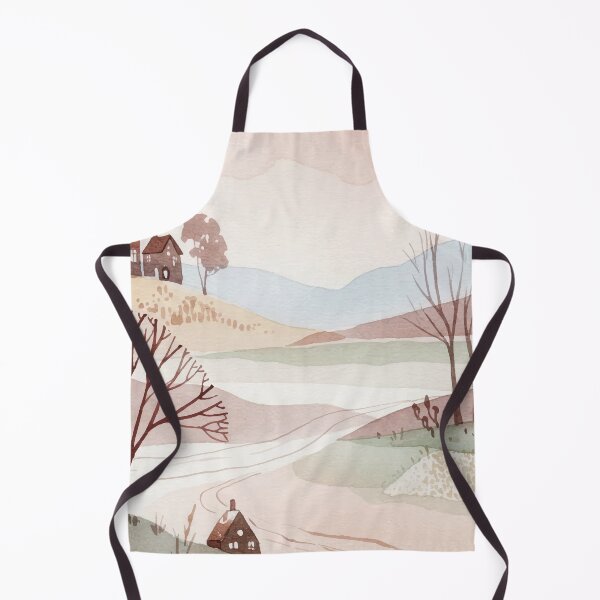 Item preview, landscape of hills with small houses designed and sold by Design4uStudio.