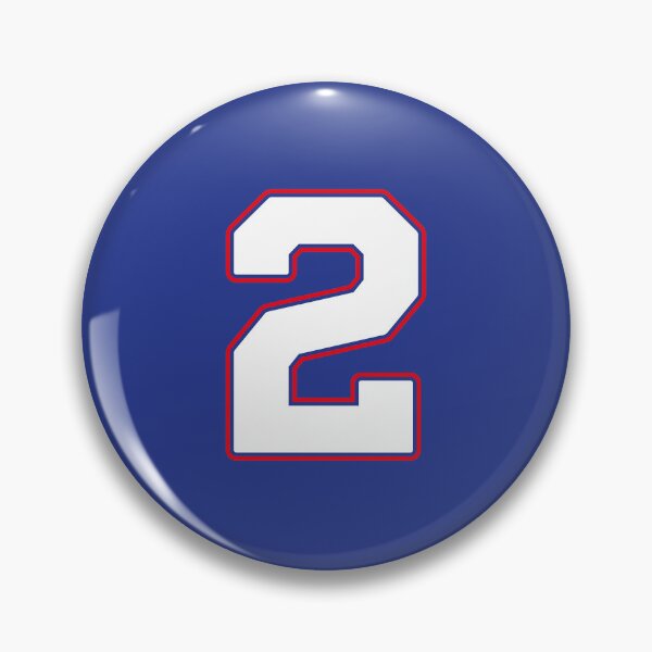 Item preview, Jersey Number 2 / Player Shirt Number Two (White with Red Outline) designed and sold by STUDIO-72.