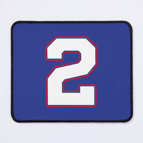 Item preview, Jersey Number 2 / Player Shirt Number Two (White with Red Outline) designed and sold by STUDIO-72.