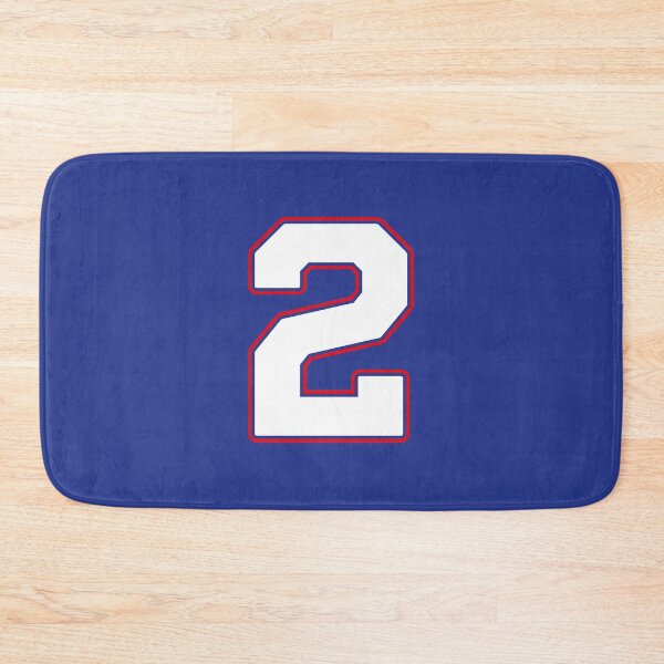 Item preview, Jersey Number 2 / Player Shirt Number Two (White with Red Outline) designed and sold by STUDIO-72.