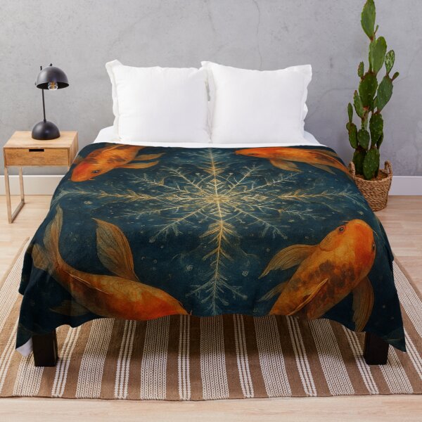 Item preview, Silent Koi — Japanese Zen Kaleidoscope Beneath the Frozen Pond designed and sold by TakaArtWorks.