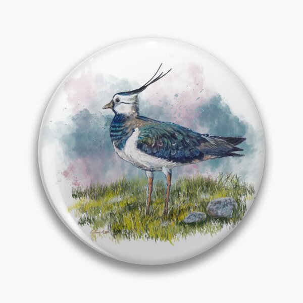 Item preview, “The Lustrous Lapwing” Peewit bird art designed and sold by Printfantasia .