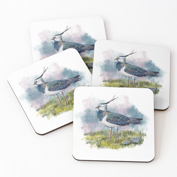 Item preview, “The Lustrous Lapwing” Peewit bird art designed and sold by Printfantasia .