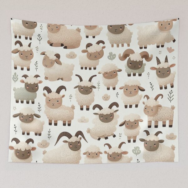 Item preview, Cute Cartoon Sheep for Whimsical Dreams  designed and sold by Vanich-Panich.