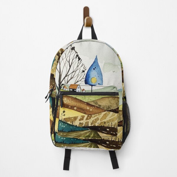 Item preview, landscape of hills with small houses designed and sold by Design4uStudio.
