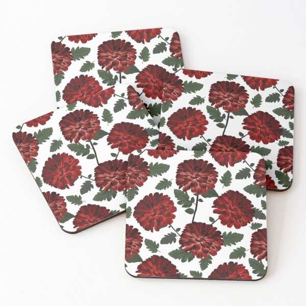 Item preview, Crimson Noir Elegance – Dark Red Floral Pattern designed and sold by MNX.