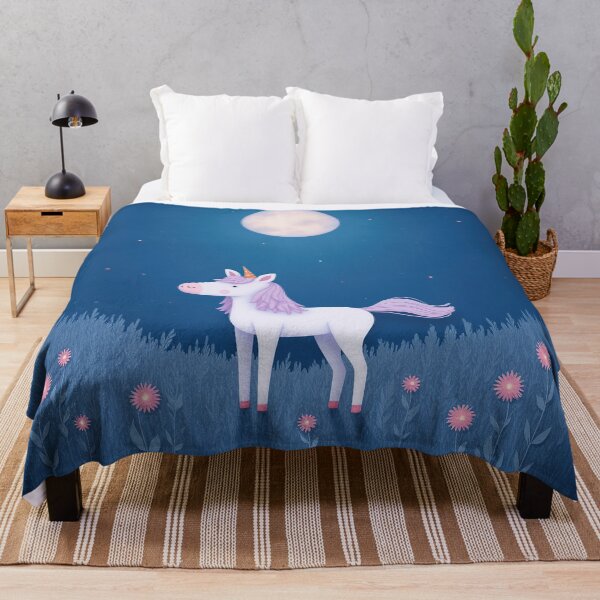 Item preview, Moonlit Unicorn – Dream in the Meadow designed and sold by Whimsical Hug.